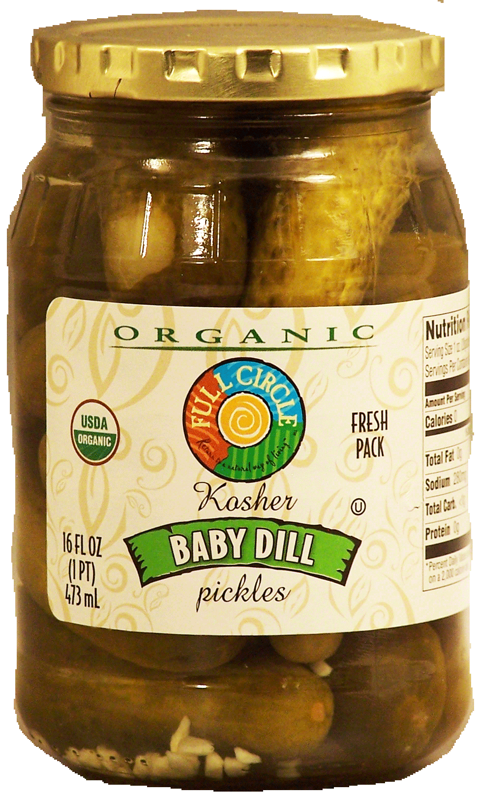 Full Circle&nbsp;Organic&nbsp;kosher baby dill pickles Full-Size Picture